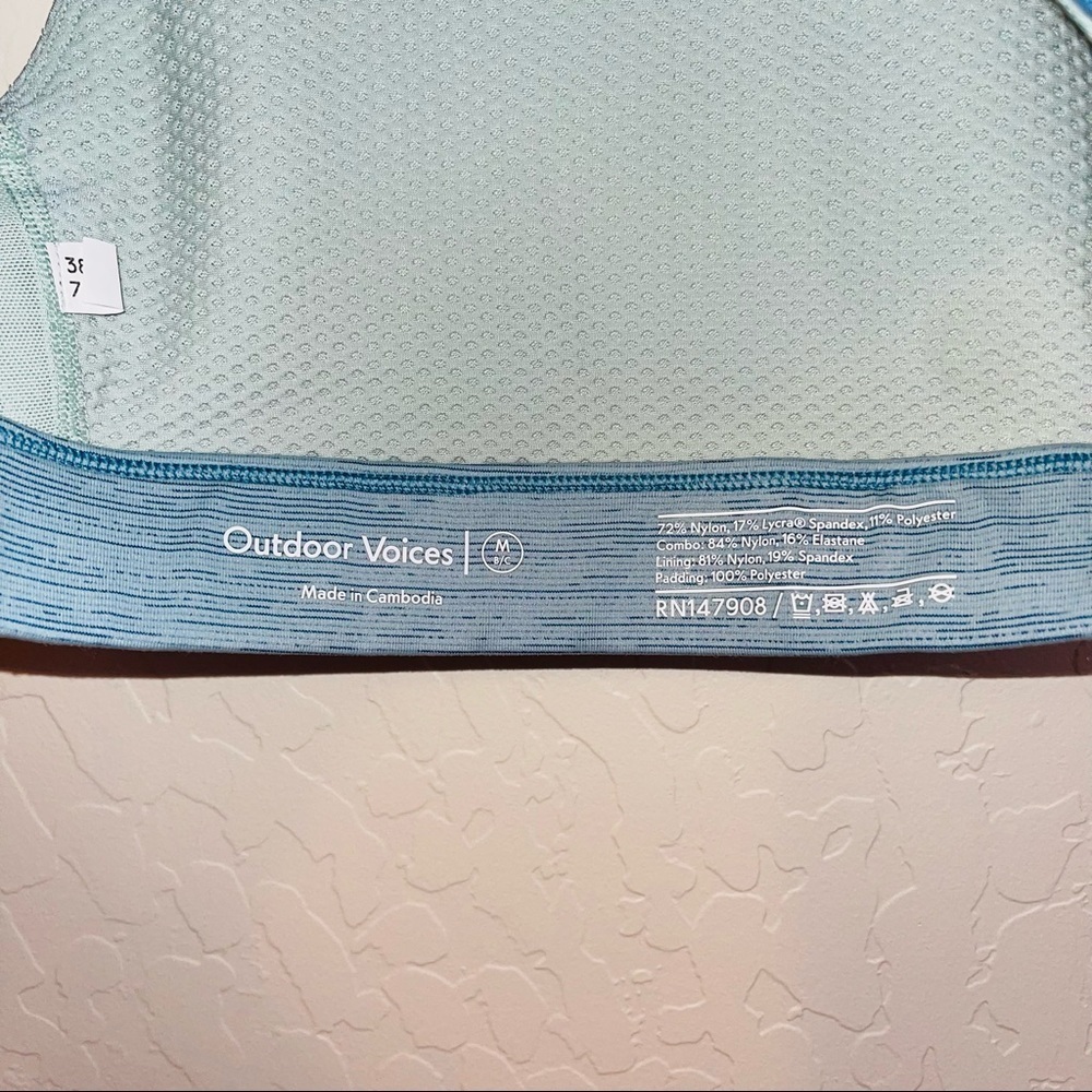 Outdoor Voices Blue Sports Bra - Picture 5 of 5
